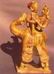 Dholu-Maru Painted Clay Figurine (Rajasthan) early 20th Century
