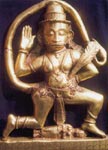 Bronze Icon showing Hanuman Trampling on a Demoness (Karnataka) 19th Century