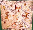 Embroidered Rumal:Horse Riders Krishna-Radha Himachal Pradesh 19th Century 