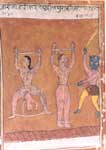 Depiction of Hell - Lady Giving Birth Sirohi (Rajasthan) 18th Century